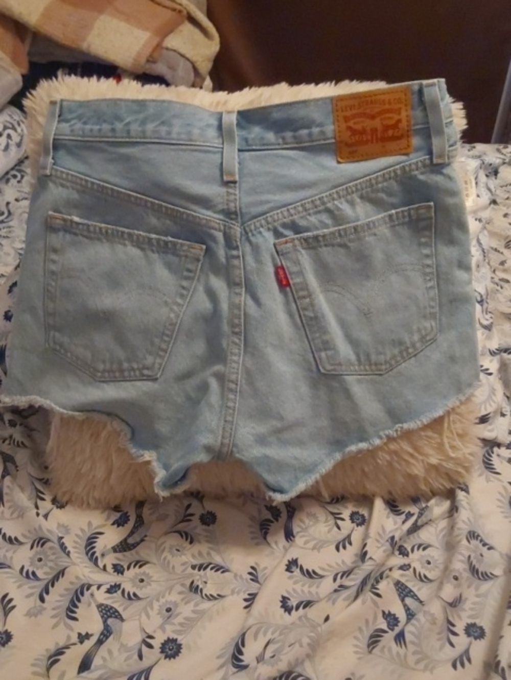 Levi's Light Wash Denim Cutoff Shorts